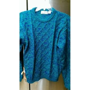 Blue men's knit sweater